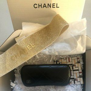 Chanel Sunglasses Women Cat Eye Black Silver roped